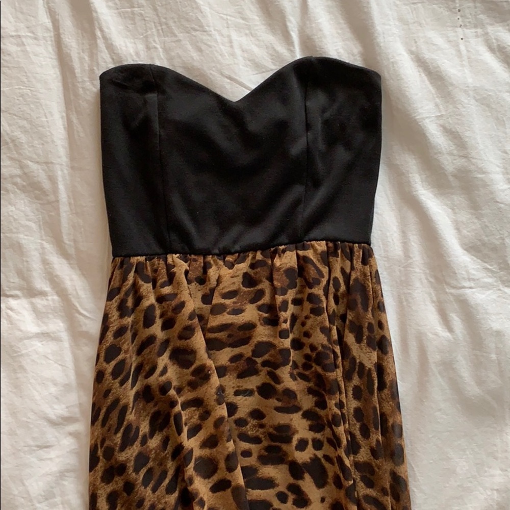 Cheetah high low dress